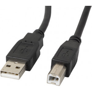 Lanberg CA-USBA-11CC-0018-BK cabo USB 1,8 m USB 2.0 USB B Preto