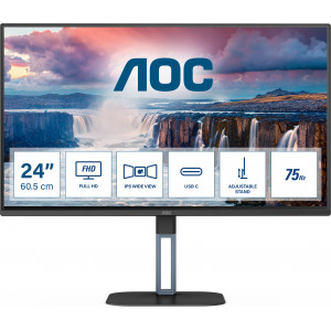 AOC V5 24V5C 60,5 cm (23.8") 1920 x 1080 pixels Full HD LED Preto