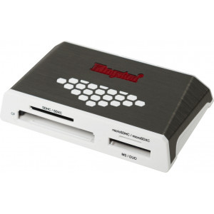 Kingston Technology USB 3.0 High-Speed Media Reader leitor de cartões USB 3.2 Gen 1 (3.1 Gen 1) Cinzento, Branco