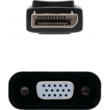 Nanocable 10.16.0602 adaptador de cabo de vídeo 0,15 m DisplayPort VGA (D-Sub) Preto