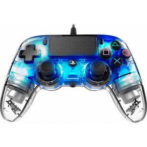 NACON PS4OFCPADCLBLUE controlador de jogo Azul, Transparente USB Gamepad Analógico   Digital PC, PlayStation 4