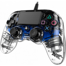 NACON PS4OFCPADCLBLUE controlador de jogo Azul, Transparente USB Gamepad Analógico   Digital PC, PlayStation 4