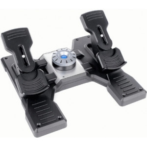 Logitech G Flight Rudder Pedals Preto, Prateado USB 2.0 Simulador de voo Analógico   Digital PC