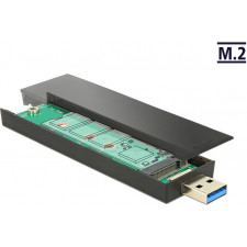 DeLOCK 42593 Caixa para Discos Rígidos Compartimento SSD Preto M.2