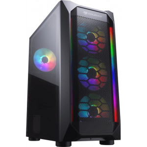 COUGAR Gaming CGR-5VM6B-MESH-G-RGB caixa para computador Midi Tower Preto, Transparente