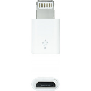 Nanocable 10.10.4100 adaptador para cabos Lightning Micro USB Branco