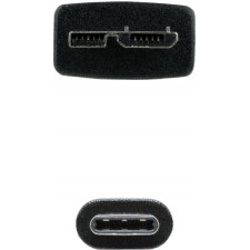 Nanocable 10.01.1201-BK cabo USB 1 m USB 3.2 Gen 1 (3.1 Gen 1) USB C Micro-USB B Preto