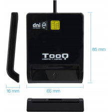 TooQ TQR-211B leitor de smart card Interior USB USB 2.0 Preto