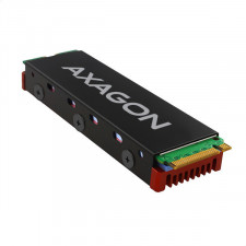 Axagon CLR-M2 Sistema de Arrefecimento de Computador Disco de estado sólido (SSD) Dissipador de calor Radiador Preto, Vermelho