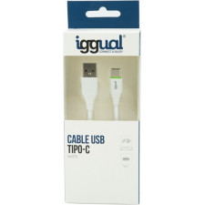 iggual IGG316948 cabo USB 1 m USB 2.0 USB A USB C Branco