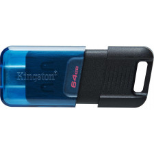Kingston Technology DataTraveler 80 unidade de memória USB 64 GB USB Type-C 3.2 Gen 1 (3.1 Gen 1) Preto, Azul