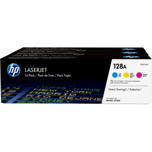 HP Conjunto Triplo de Toner Laserjet Original 128A Ciano Magenta Amarelo