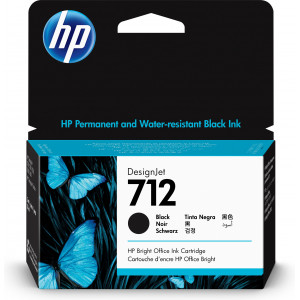 HP Tinteiro preto 712 DesignJet de 38 ml