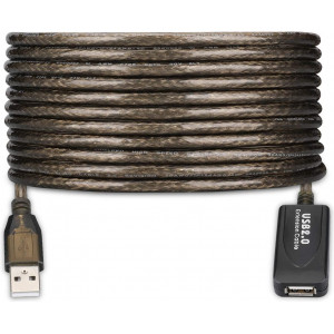 Ewent EW1021 cabo USB 10 m USB 2.0 USB A Preto