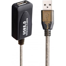 Ewent EW1021 cabo USB 10 m USB 2.0 USB A Preto