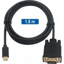 Ewent EC1052 adaptador de cabo de vídeo 1,8 m USB Type-C VGA (D-Sub)