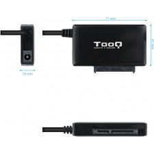 TooQ TQHDA-01A Docking Station para Discos Rígidos USB 3.2 Gen 1 (3.1 Gen 1) Type-A Preto