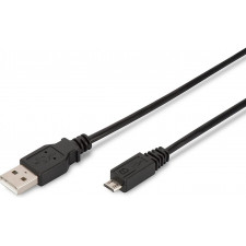 Ewent EC1020 cabo USB 1,8 m USB 2.0 USB A Micro-USB A Preto