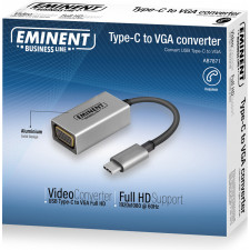 Eminent AB7871 adaptador gráfico USB 1920 x 1080 pixels Alumínio, Preto