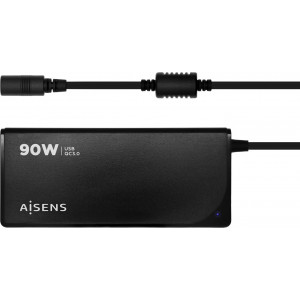 AISENS ASLC-90WAUTO-BK adaptador e transformador Interior 90 W Preto