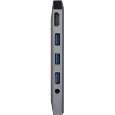 AISENS ASUC-9P001-GR base & duplicador de portas Com fios Thunderbolt 3 Cinzento