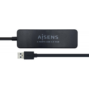 AISENS A106-0399 hub de interface USB 3.2 Gen 1 (3.1 Gen 1) Type-A 5000 Mbit s Preto