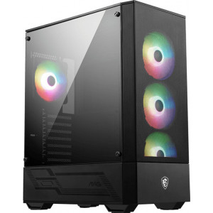 MSI MAG FORGE 112R caixa para computador Midi Tower Preto, Transparente