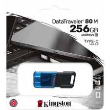 Kingston Technology DataTraveler 80 unidade de memória USB 256 GB USB Type-C 3.2 Gen 1 (3.1 Gen 1) Preto, Azul