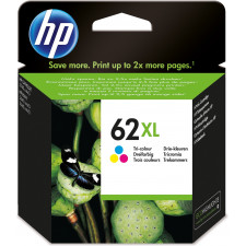 HP Tinteiro original 62XL Tricolor de elevado rendimento