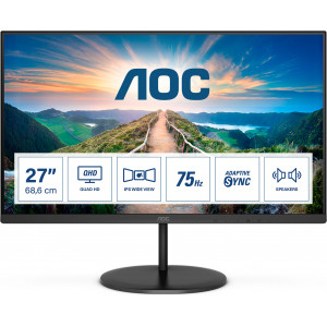 AOC V4 Q27V4EA LED display 68,6 cm (27") 2560 x 1440 pixels 2K Ultra HD Preto