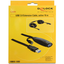 DeLOCK USB3.0-A - USB3.0-A, 10m cabo USB USB 3.2 Gen 1 (3.1 Gen 1) USB A Preto