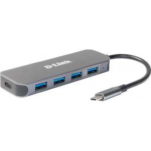 D-Link DUB-2340 hub de interface USB Type-C 5000 Mbit s Cinzento