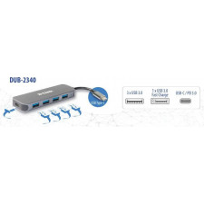 D-Link DUB-2340 hub de interface USB Type-C 5000 Mbit s Cinzento