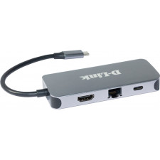 D-Link DUB-2335 base & duplicador de portas Com fios USB Type-C Cinzento