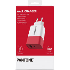 Pantone PT-PDAC02R1 carregador de dispositivos móveis Vermelho, Branco Interior