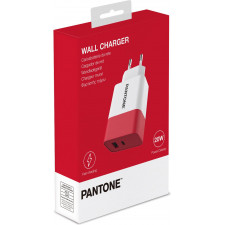 Pantone PT-PDAC02R1 carregador de dispositivos móveis Vermelho, Branco Interior