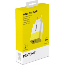 Pantone PT-PDAC02Y carregador de dispositivos móveis Branco, Amarelo Interior