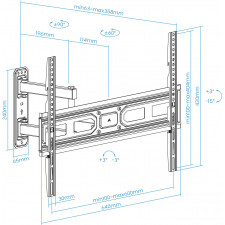 TooQ LP7863TN-B suporte para TV 177,8 cm (70") Preto