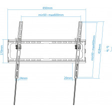 TooQ LP1081T-B suporte para TV 2,03 m (80") Preto