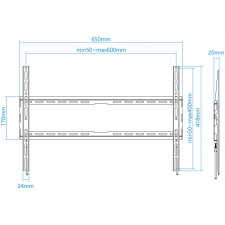 TooQ LP1080F-B suporte para TV 2,03 m (80") Preto