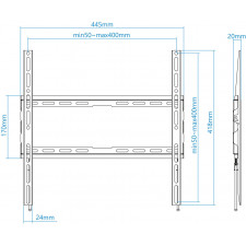 TooQ LP1070F-B suporte para TV 177,8 cm (70") Preto