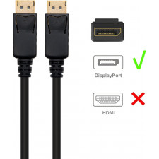 Ewent EC1412 cabo DisplayPort 3 m Preto