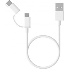 Xiaomi Mi 2-in-1 USB Cable (Micro USB to Type C) 100cm cabo USB 1 m USB 2.0 USB A Micro-USB B Branco