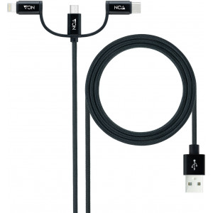 Nanocable 10.01.3200 cabo USB 1 m USB 2.0 USB A Micro-USB B Preto