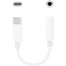 Nanocable 10.24.1205-W cabo de áudio 0,11 m 3.5mm USB Type-C Branco