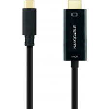 Nanocable 10.15.5132 adaptador de cabo de vídeo 1,8 m USB Type-C HDMI Type A (Standard) Preto