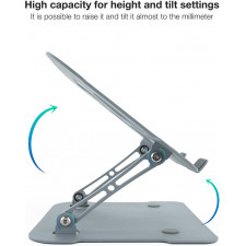 TooQ TQLRS0012-AL-G Suporte para Computadores Portáteis Suporte para portáteis e tablets Cinzento 43,9 cm (17.3")