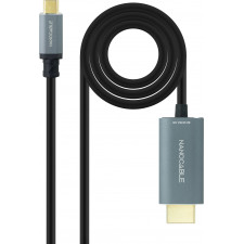 Nanocable 10.15.5162 adaptador de cabo de vídeo 1,8 m USB Type-C HDMI Type A (Standard) Preto