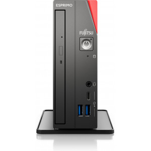 Fujitsu ESPRIMO G6012 i5-12400T UCFF Intel® Core™ i5 16 GB DDR4-SDRAM 512 GB SSD Windows 11 Pro Mini PC Preto, Vermelho