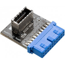 Akasa AK-CBUB51-BK adaptador para cabos USB 3.0 19-pin header USB 3.1 A Azul